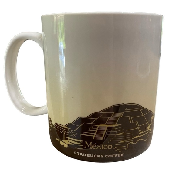 Starbucks Coffee Collector Series 2010 MEXICO Brown Cream Coffee Mug Size 16 oz - Picture 4 of 6